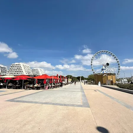 T2 Motte Ponant - Draps, Clim, Wifi & Terrasse Lägenhet